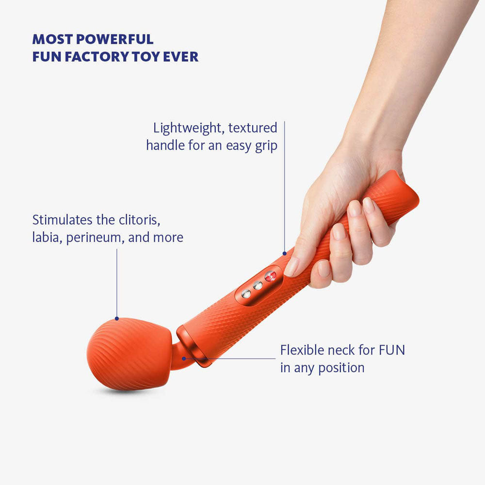 Fun Factory Vim Sunrise Orange Sunset Orange 31.3 Cm Usb Rechargeable Massager Wand