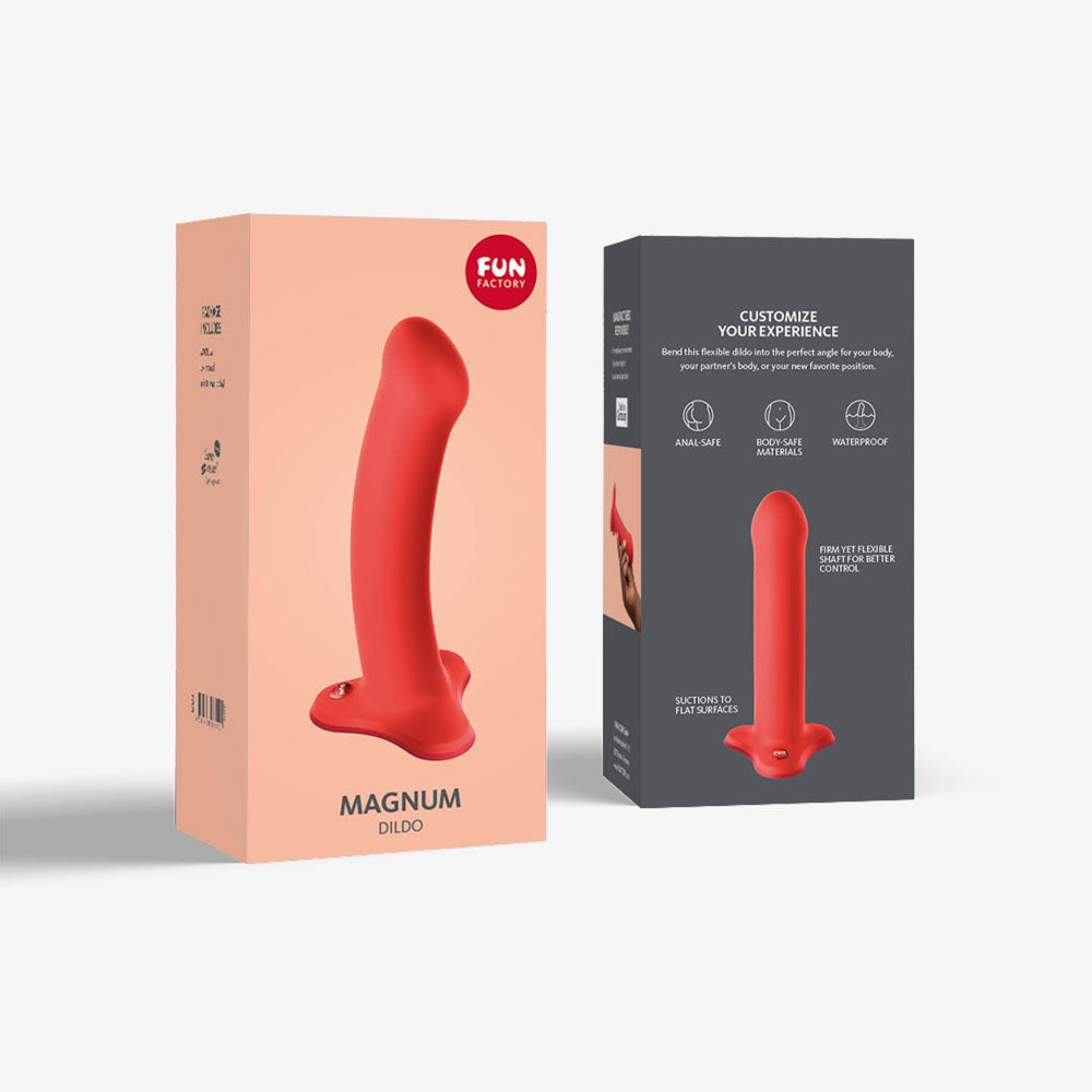 Fun Factory Magnum Flashy Coral Coral Orange 18.3 Cm Dildo
