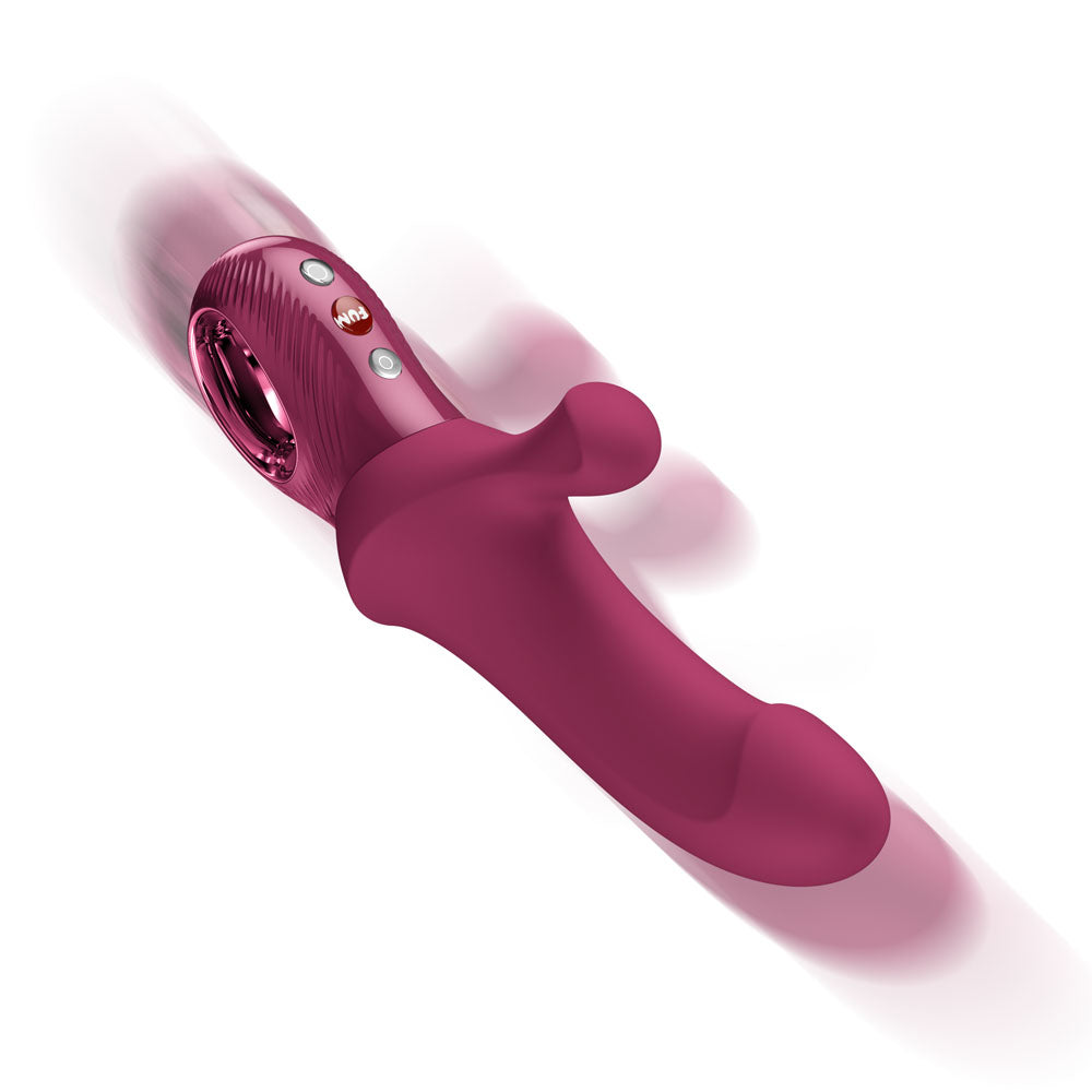Fun Factory Bi Stronic Curve Wine Red Wine Red Usb C Rechargeable Thrusting Vibrator