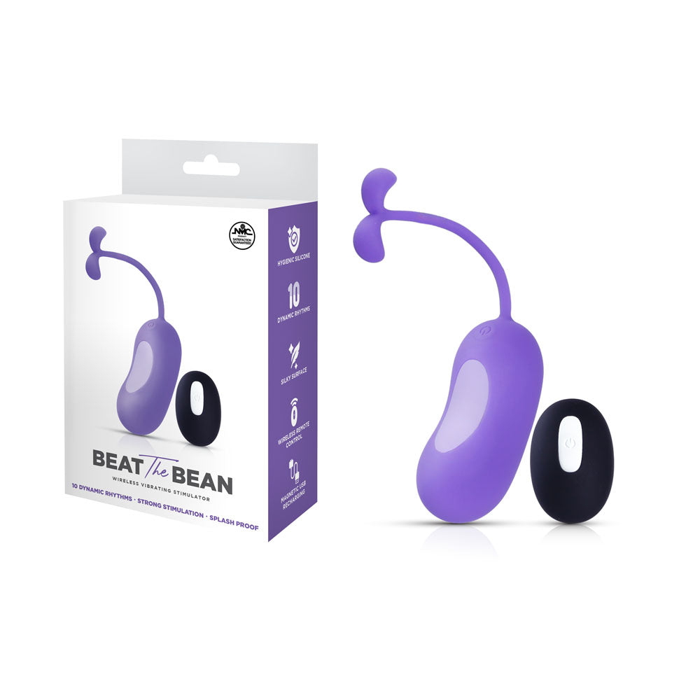Beat The Bean Purple Usb Rechargeable Vibrating Egg With Wireless Remote