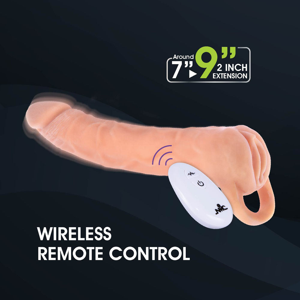 Extendor+ Flesh 2 Inch Vibrating Penis Extender And Stroker