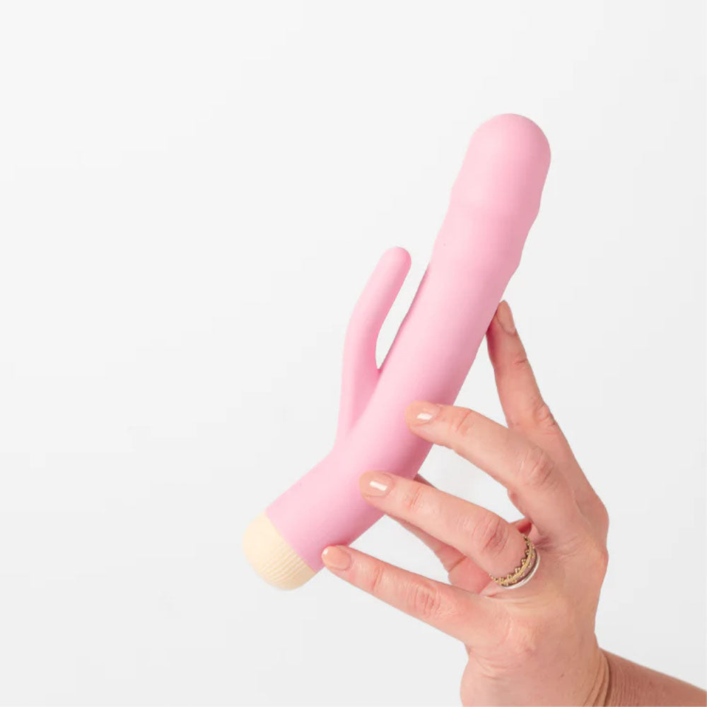 Girls Get Off Dee Dee Pink 19 Cm Usb Rechargeable Thrusting Rabbit Vibrator