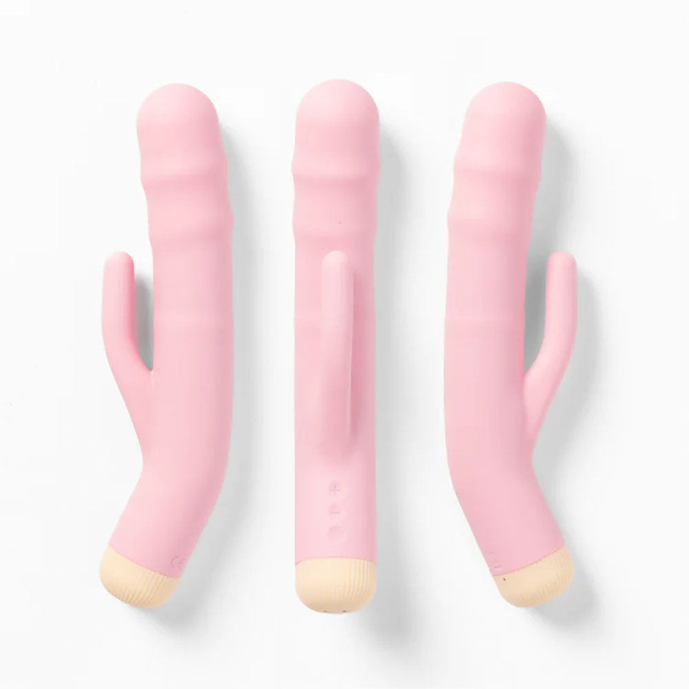Girls Get Off Dee Dee Pink 19 Cm Usb Rechargeable Thrusting Rabbit Vibrator