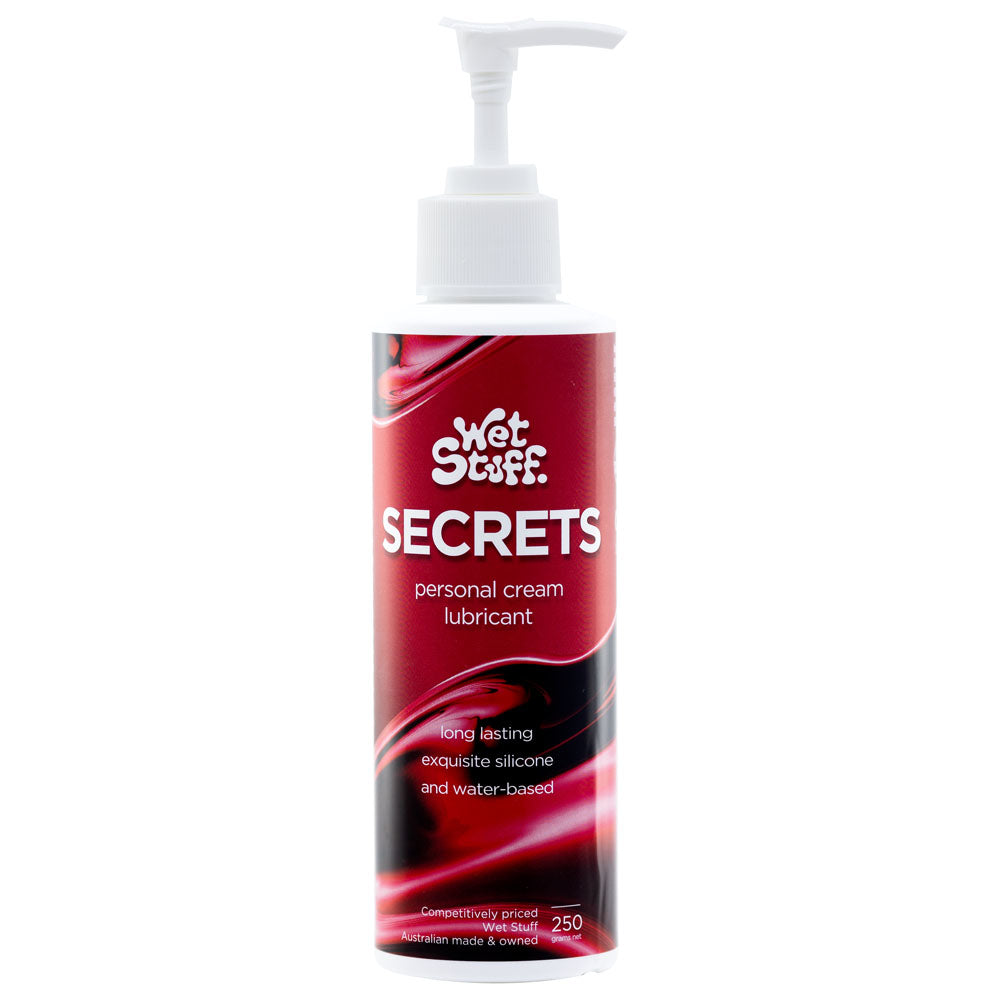 Wet Stuff Secrets 250g Pump Hybrid Lubricant 250 Gram Pump Bottle