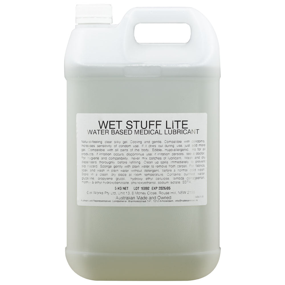 Wet Stuff Lite 5kg Bottle Water Based Lubricant 5 Kg Tube