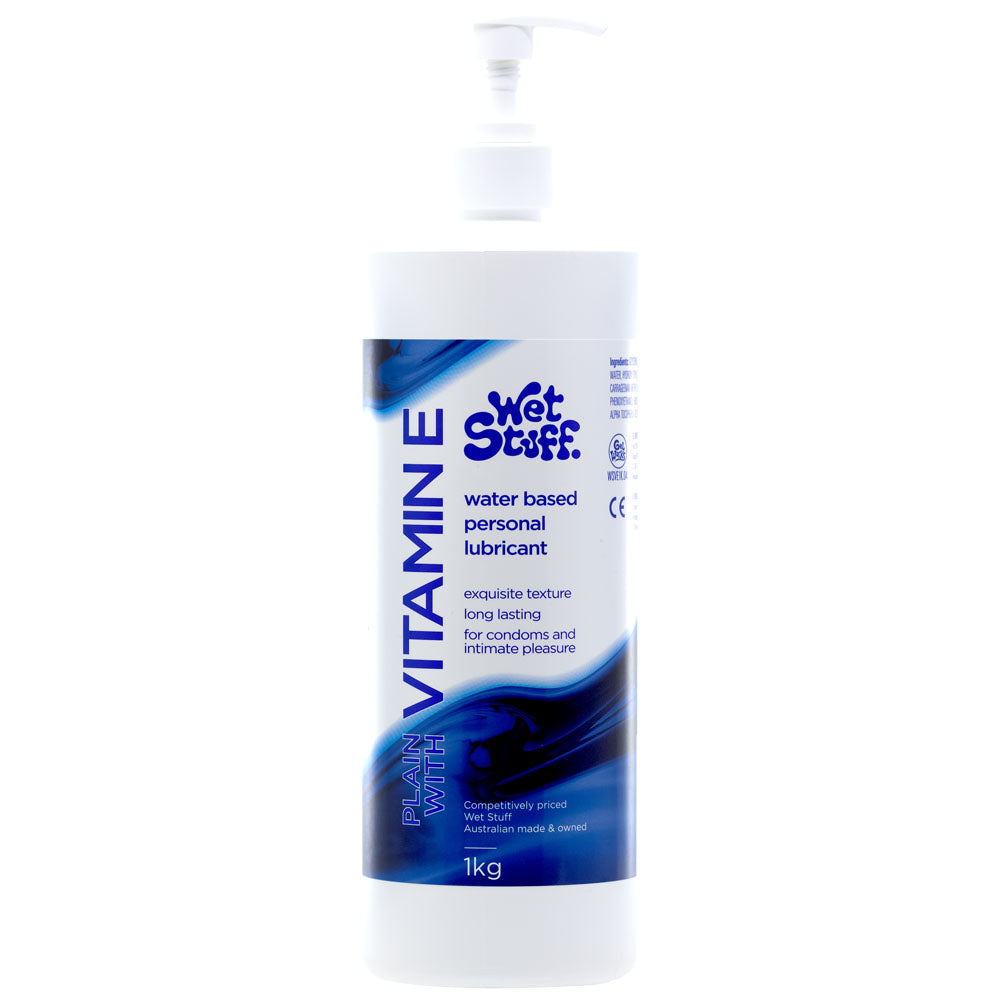 Wet Stuff Plain 1kg Pump Water Based Lubricant With Vitamin E 1 Kg Bottle