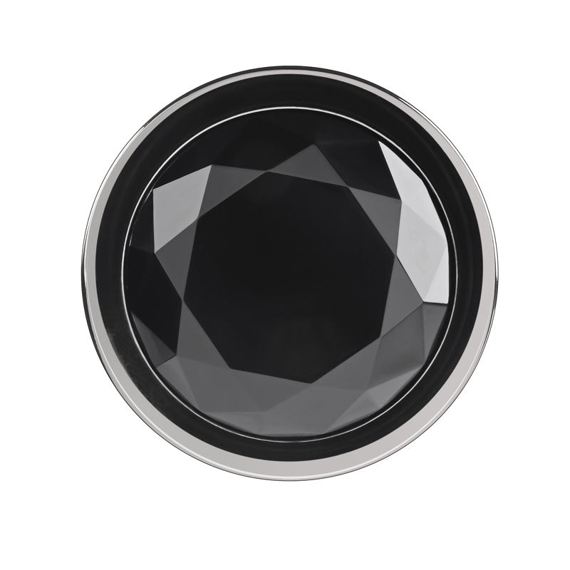 Gender X Black Pearl Gunmetal 12.4 Cm Metal Butt Plug With Black Gem Base