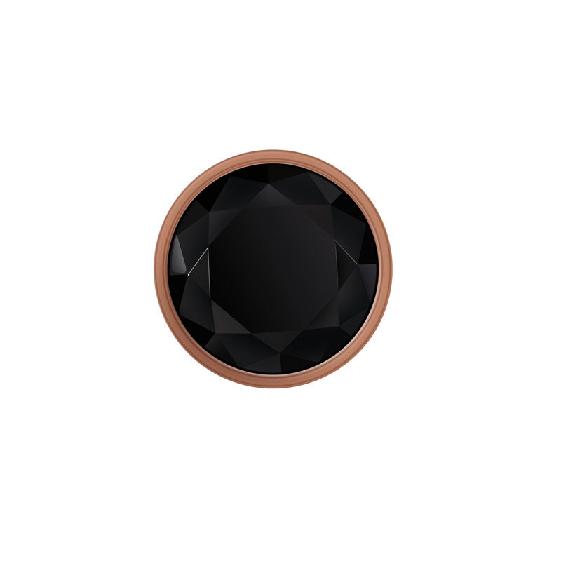 Gender X Gold Digger Large Rose Gold Large Butt Plug With Black Gem Base