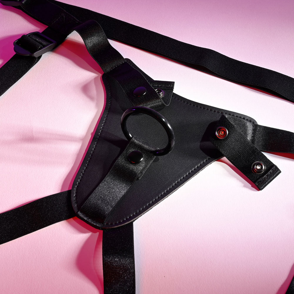 Gender X Pleasure Harness Black Adjustable Harness (No Probe Included)