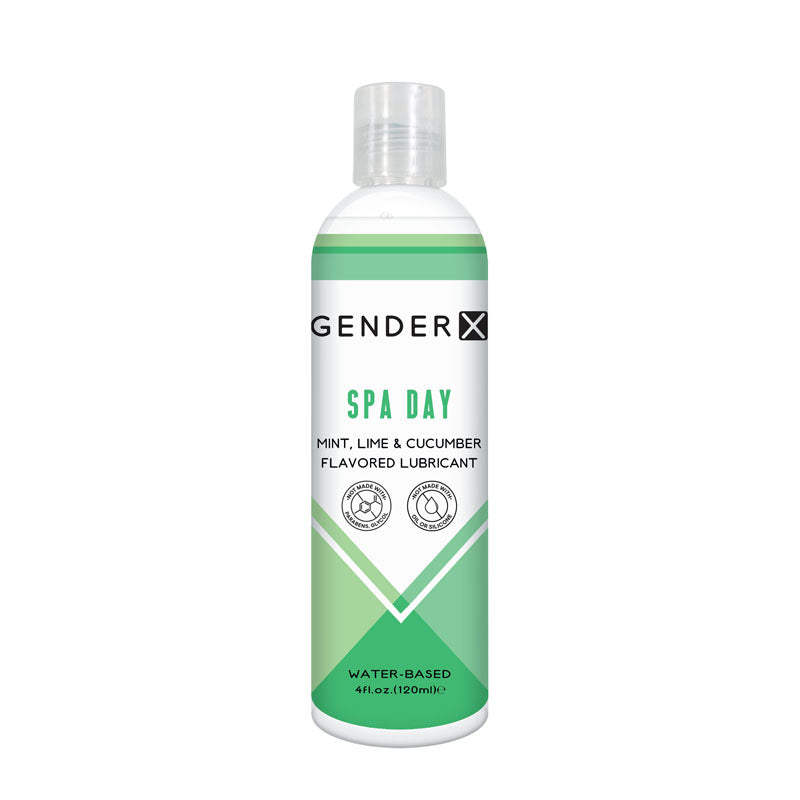 Gender X Spa Day Flavoured Lube 120 Ml Mint, Lime & Cucumber Flavoured Water Based Lubricant 120 Ml Bottle