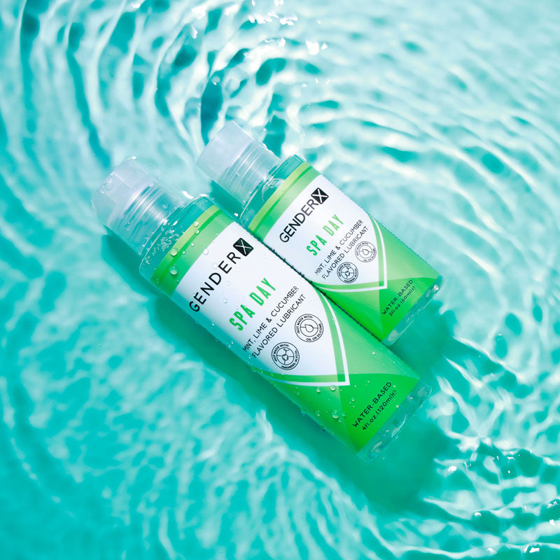 Gender X Spa Day Flavoured Lube 120 Ml Mint, Lime & Cucumber Flavoured Water Based Lubricant 120 Ml Bottle