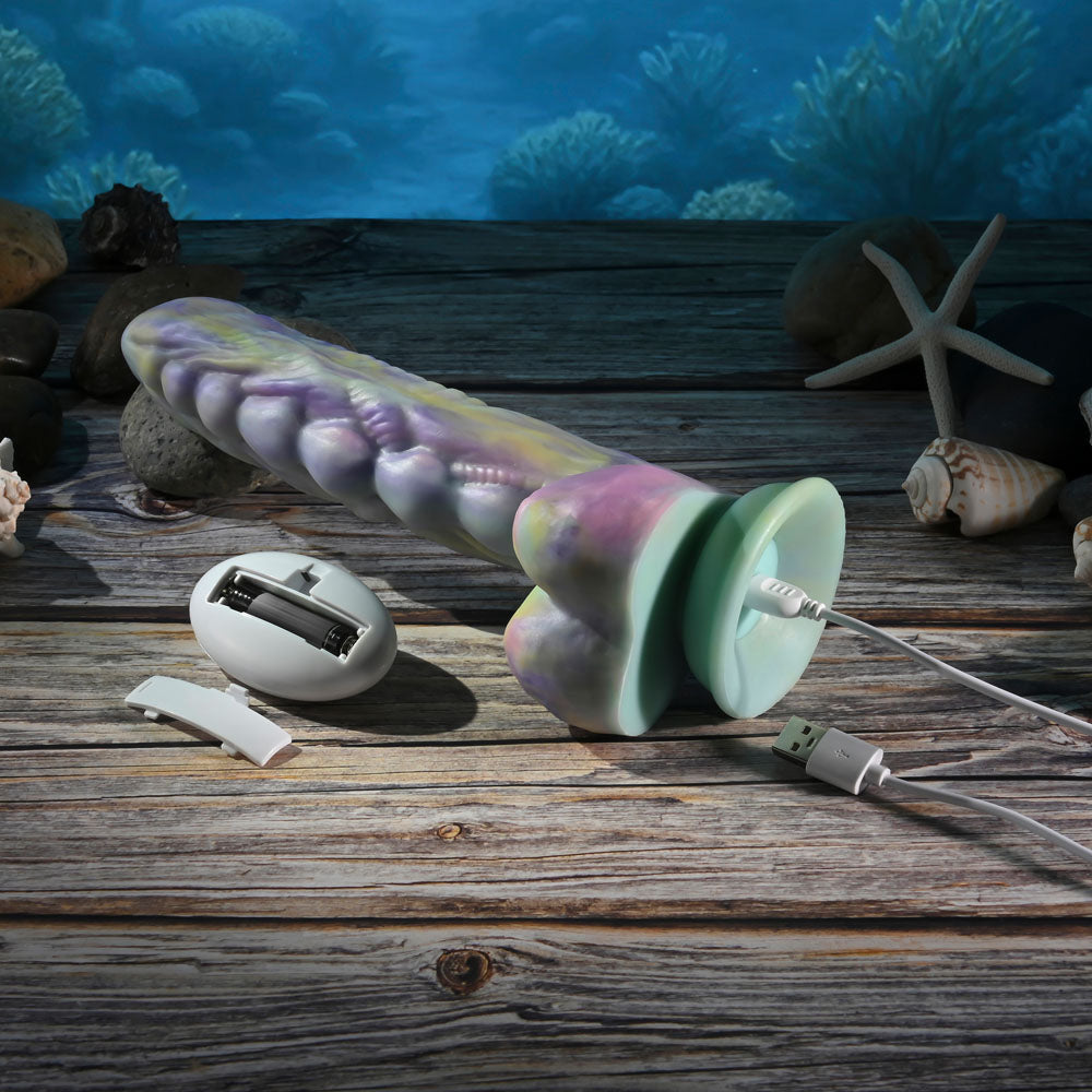 Gender X Monster's Ball Usb Rechargeable Vibrating And Thrusting Fantasy Dildo With Wireless Remote