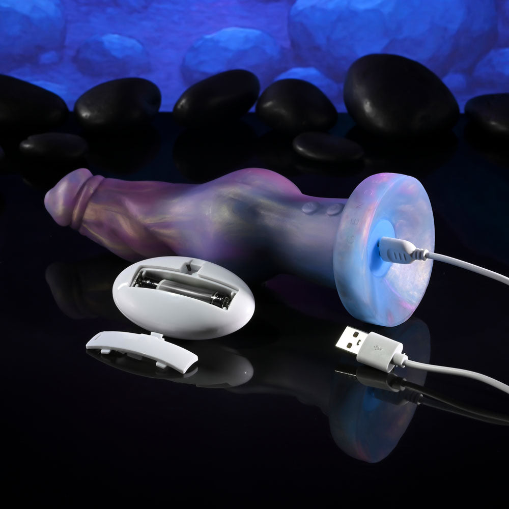 Gender X Imaginary Friend Purple/Pink Usb Rechargeable Vibrating Fantasy Dildo With Wireless Remote