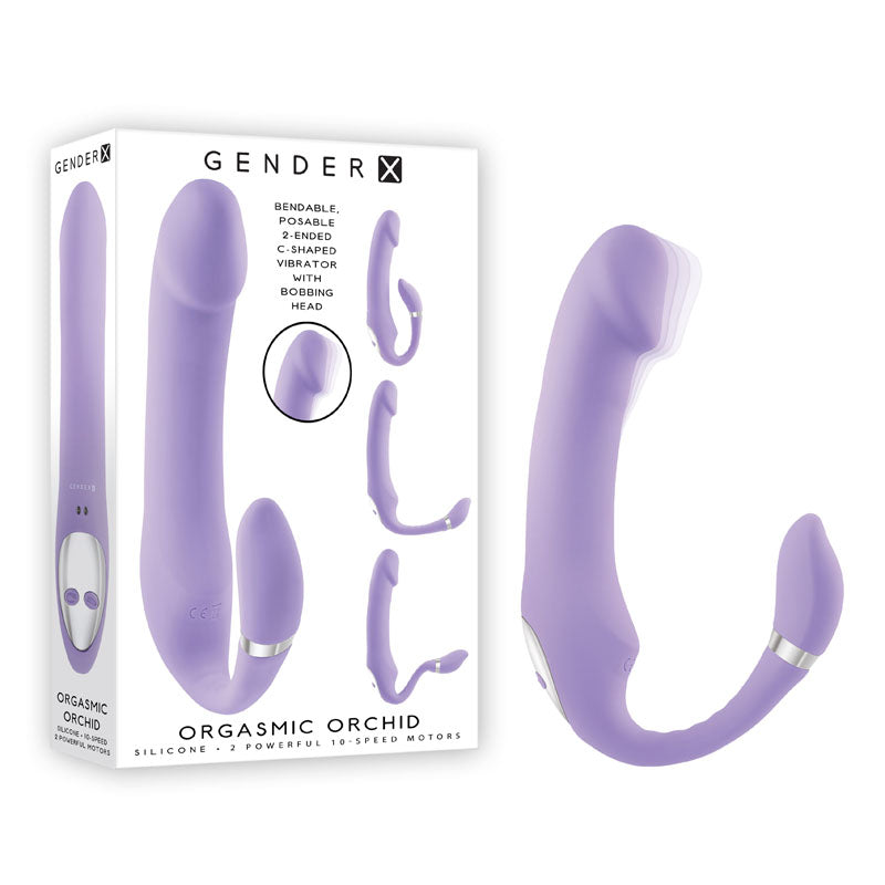 Gender X Orgasmic Orchid Lilac 19 Cm Usb Rechargeable Strapless Strap On