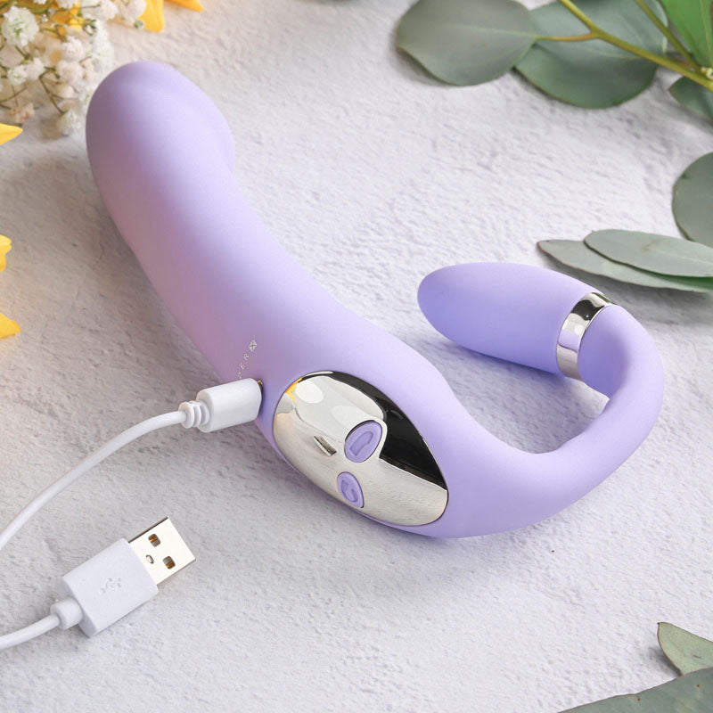 Gender X Orgasmic Orchid Lilac 19 Cm Usb Rechargeable Strapless Strap On