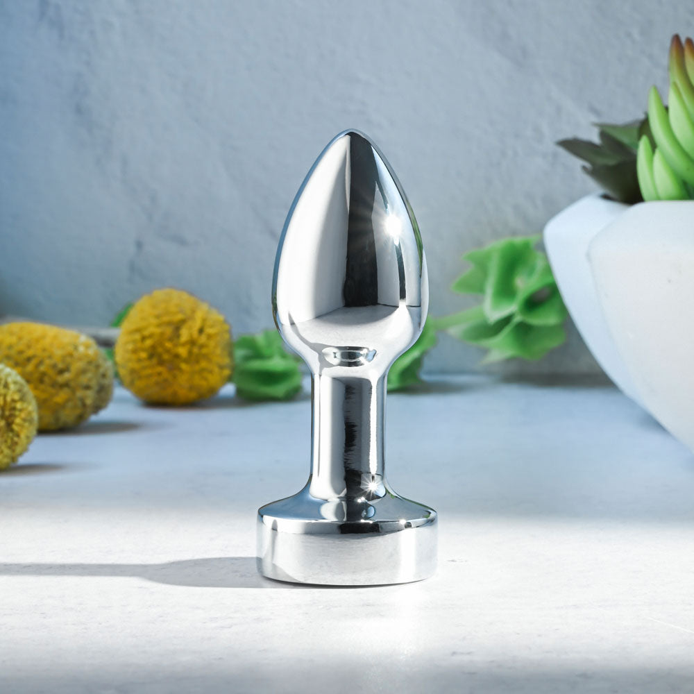 Gender X Rockin Metal Plug Mini Chrome 7.8 Cm Usb Rechargeable Vibrating Mini Butt Plug