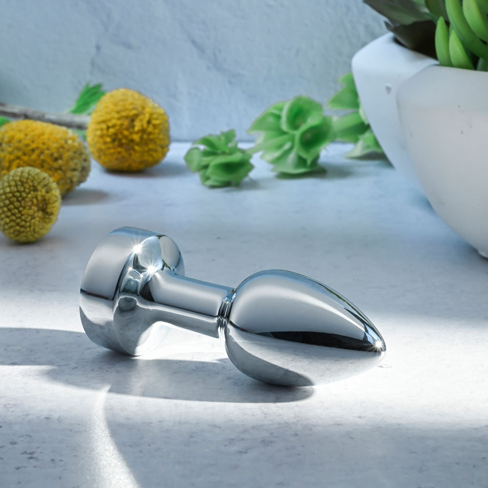 Gender X Rockin Metal Plug Mini Chrome 7.8 Cm Usb Rechargeable Vibrating Mini Butt Plug