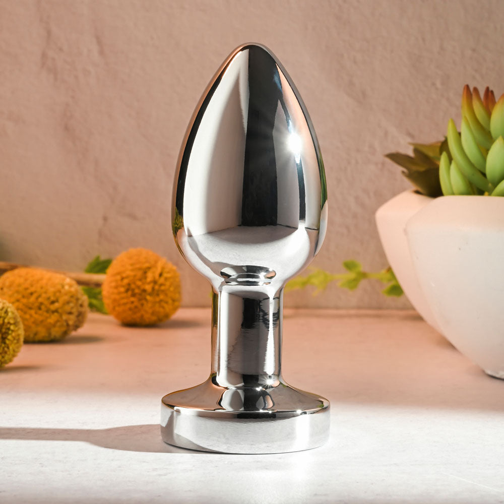 Gender X Rockin Metal Plug Xl Chrome 10.5 Cm Usb Rechargeable Vibrating Xl Butt Plug
