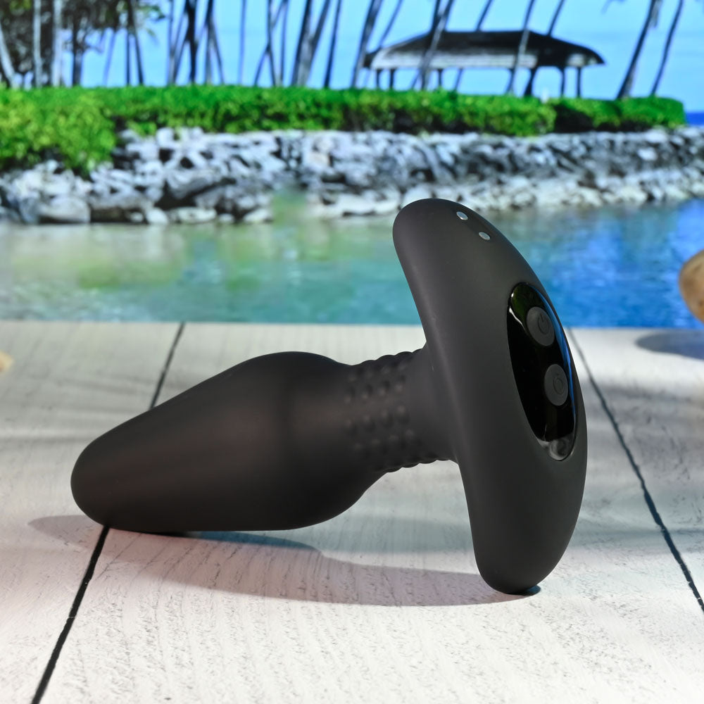 Gender X Teamwork Black Usb Rechargeable Rimming Butt Plug & Vibrating Cock Ring