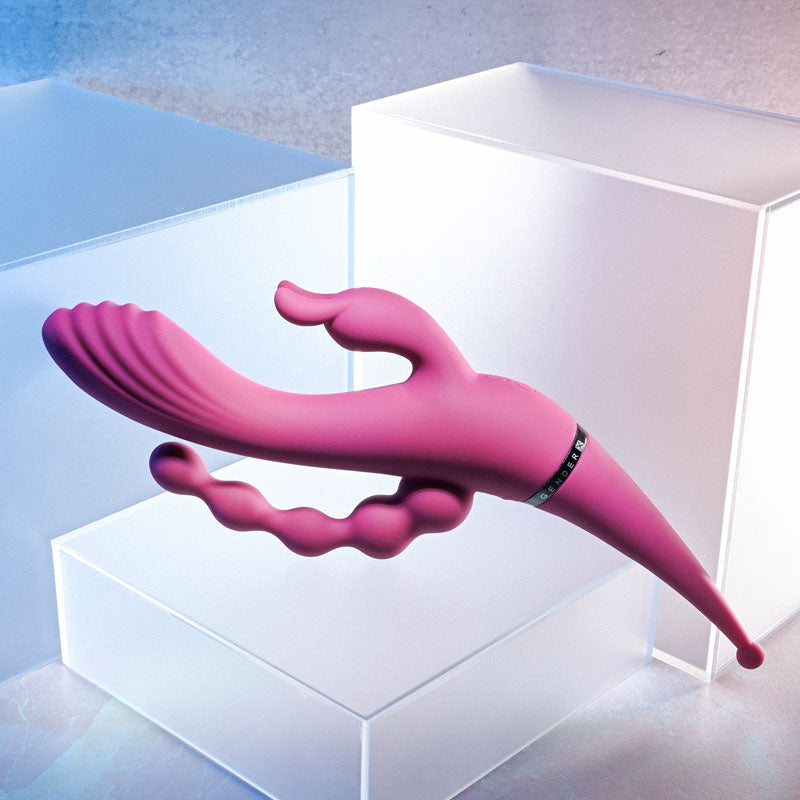 Gender X Four By Four Pink 27.5 Cm Usb Rechargeable Multi Vibrator