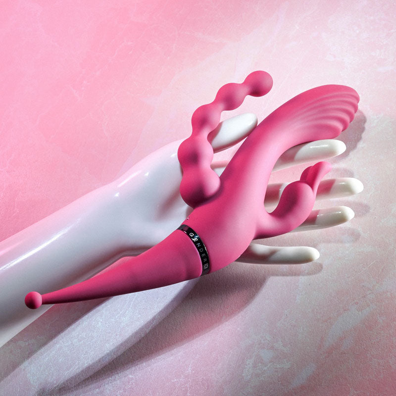 Gender X Four By Four Pink 27.5 Cm Usb Rechargeable Multi Vibrator