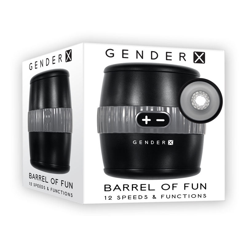 Gender X Barrel Of Fun Black Usb Rechargeable Stroker