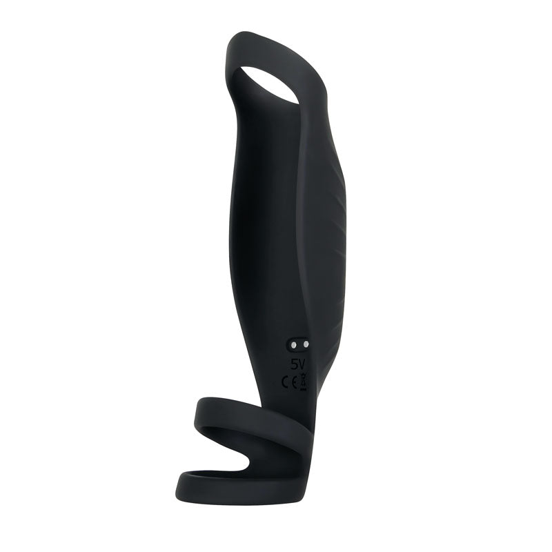 Gender X Rocketeer Black Usb Rechargeable Vibrating Penis Sleeve