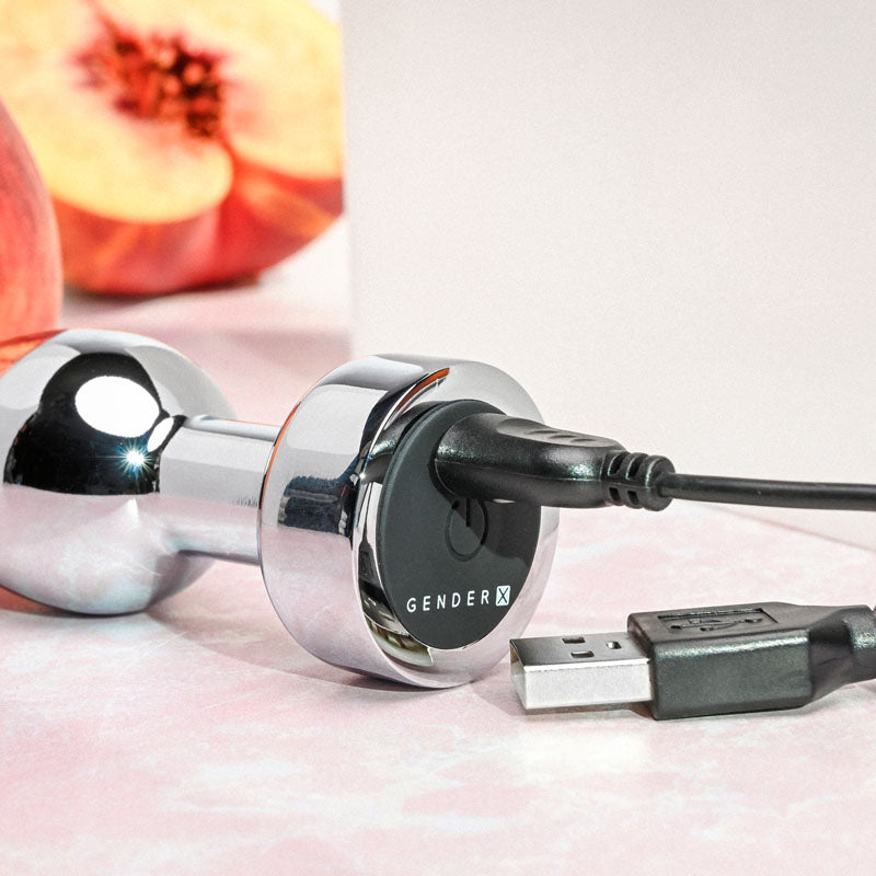 Gender X Rockin' Metal Plug Metallic 9.3 Cm Usb Rechargeable Butt Plug