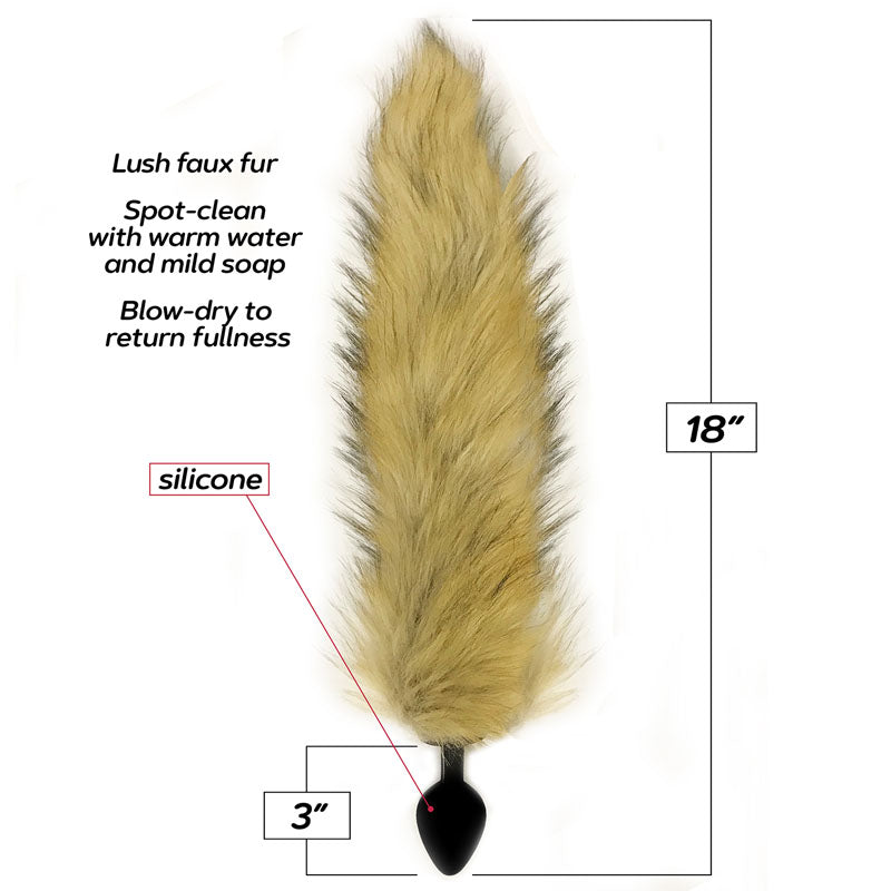 Foxy Fox Tail Silicone Butt Plug Ginger 46 Cm Tail