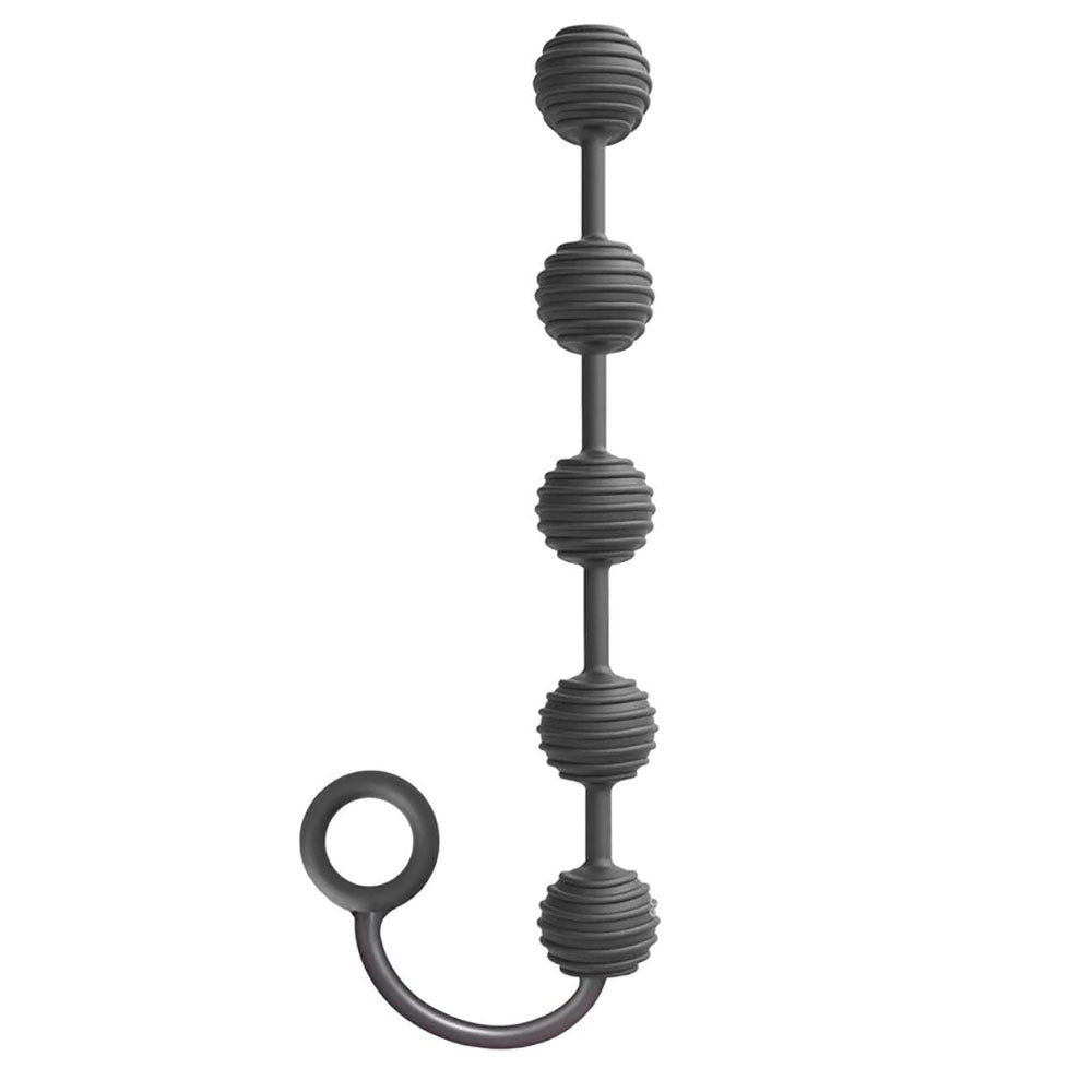 S Drops Silicone Anal Beads Black Anal Beads