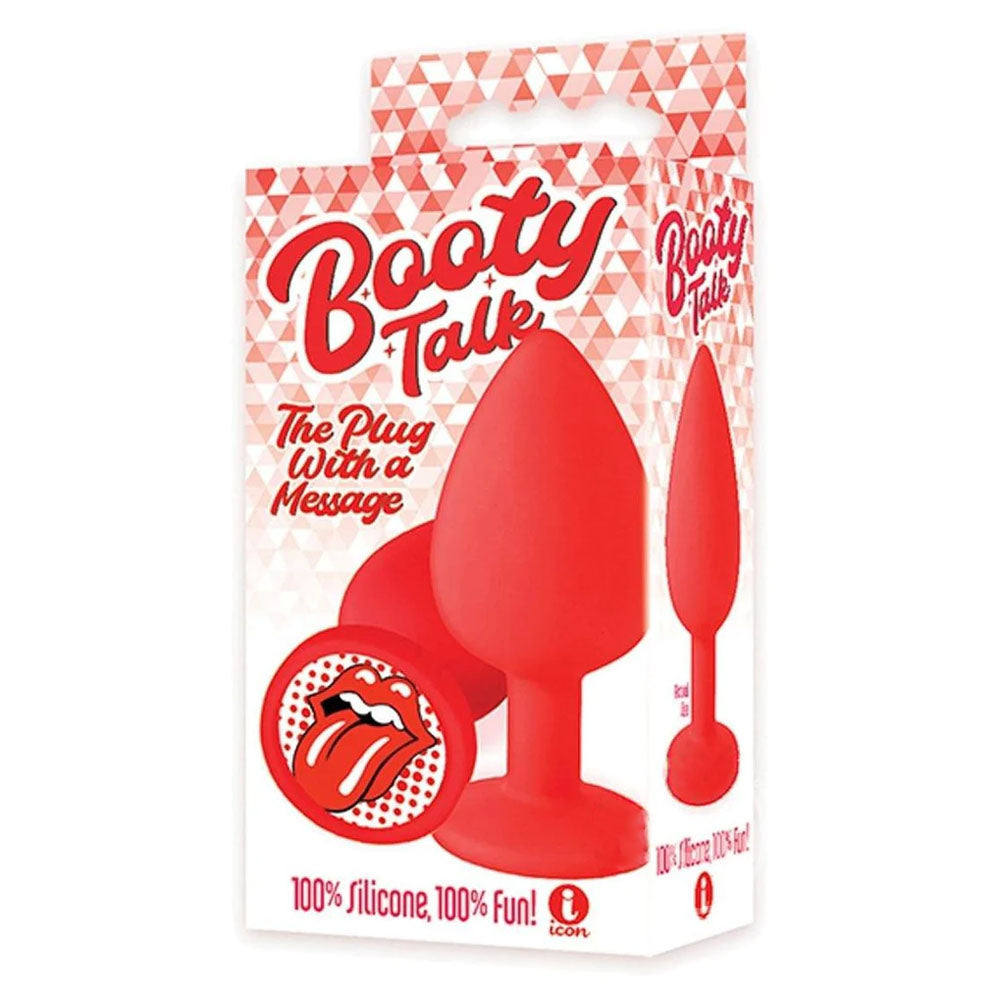The 9's Booty Talk Tongue Red Butt Plug