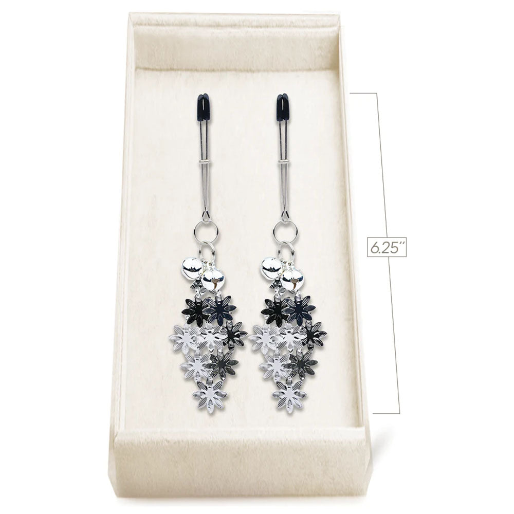 Couture Clip Silver Falls Silver Nipple Clamps Set Of 2