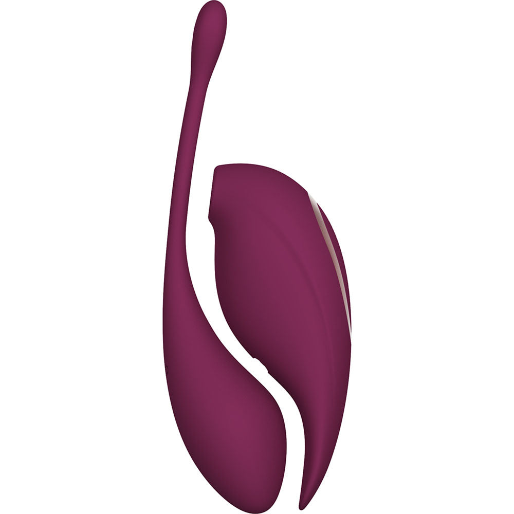 Twitch 2 Burgundy Burgundy Us Rechargeable Suction Vibrator With Remote Vibrating Egg