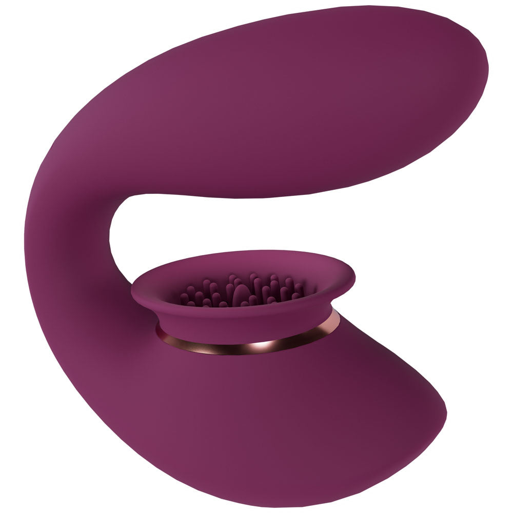 Twitch 3 Burgundy Burgundy Usb Rechargeable Suction Vibrator