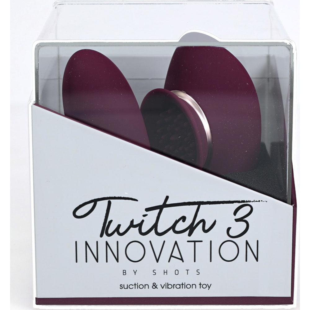 Twitch 3 Burgundy Burgundy Usb Rechargeable Suction Vibrator