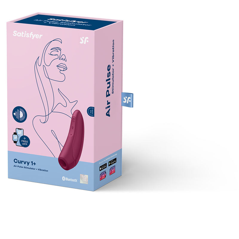 Satisfyer Curvy 1+ App Contolled Touch Free Usb Rechargeable Clitoral Stimulator With Vibration