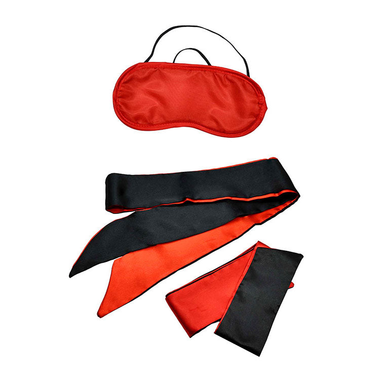 Adam & Eve Sensual Scarlet Nights Black/Red Couples Bondage Kit Set Of 10 Pieces