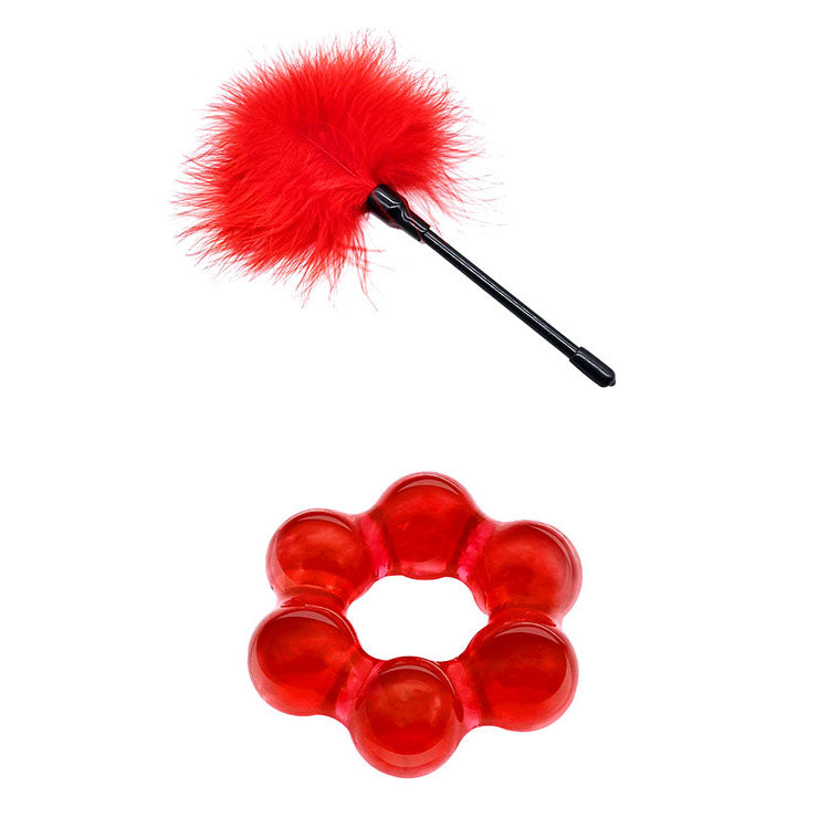 Adam & Eve Sensual Scarlet Nights Black/Red Couples Bondage Kit Set Of 10 Pieces