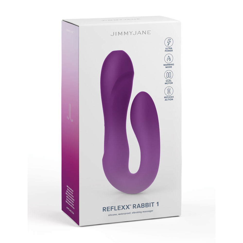 Jimmy Jane Reflexx Rabbit 1 Purple Usb Rechargeable Dual Vibrator