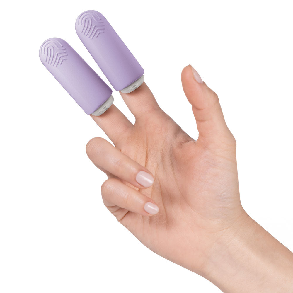 Jimmy Jane Hello Touch Pro Purple Vibrating Finger Stimulators With Charging Pod