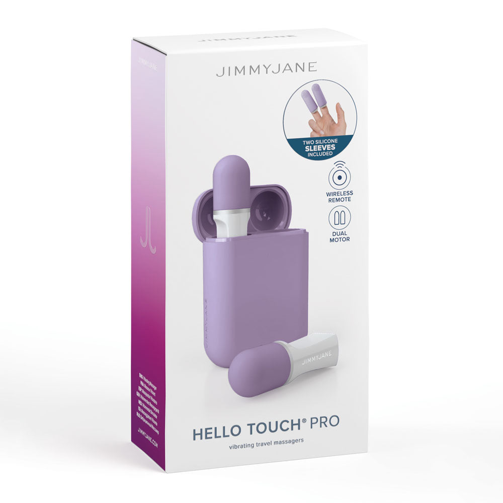 Jimmy Jane Hello Touch Pro Purple Vibrating Finger Stimulators With Charging Pod