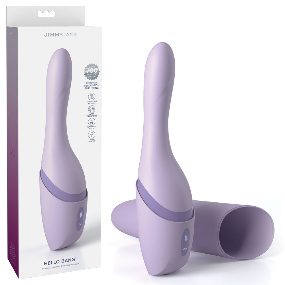 Jimmy Jane Hello Bang Purple 27 Cm Usb Rechargeable Warming & Thrusting Vibrator