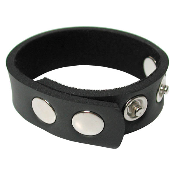 Kink Lab 5 Snap Neoprene Cock Ring Black Adjustable Cock Ring