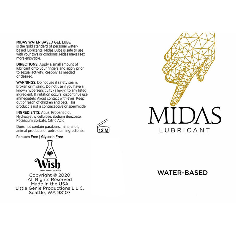 Midas Water Based Lube Water Based Lubricant 59 Ml Bottle