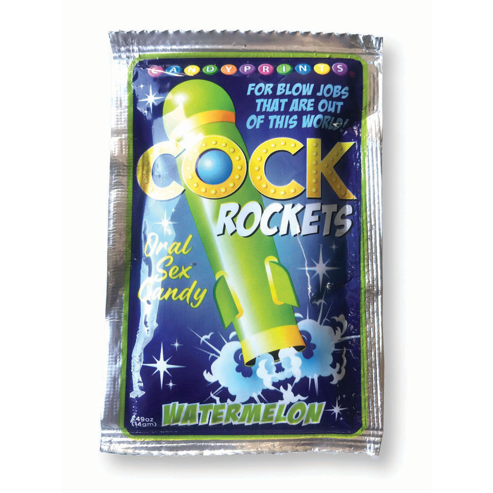 Cock Rockets Watermelon Watermelon Flavoured Oral Sex Candy 15 Grams