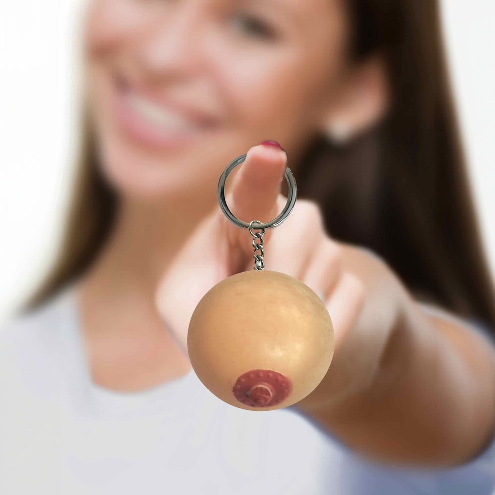 Super Fun Key Chain Squishy Boob Novelty Keychain
