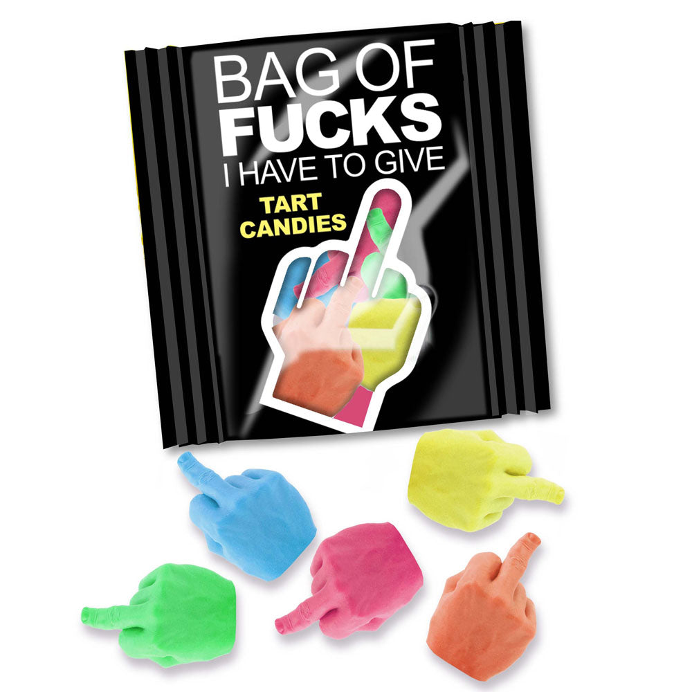 Bag Of Fucks I Have To Give Display Fruit Flavoured Lollies Counter Display Of 100 Mini Packs
