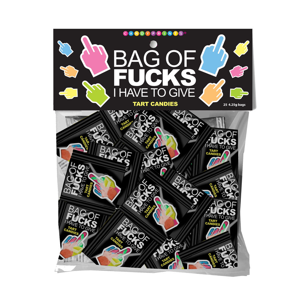 Bag Of Fucks I Have To Give Bag Of 25 Fruit Flavoured Lollies Bag Of 25 Mini Packs
