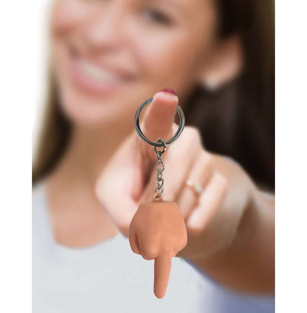Super Fun Key Chain Squishy Fu Finger Novelty Keychain