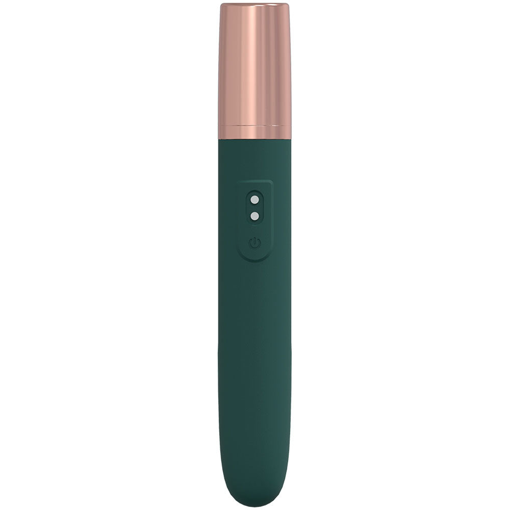Loveline The Traveler Green Green 17.6 Cm Usb Rechargeable Vibrator With Lube Applicator
